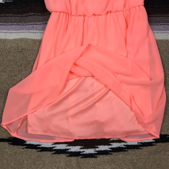 LUSH Neon Orange Mini Casual Dress Size Medium - Picture 3 of 7